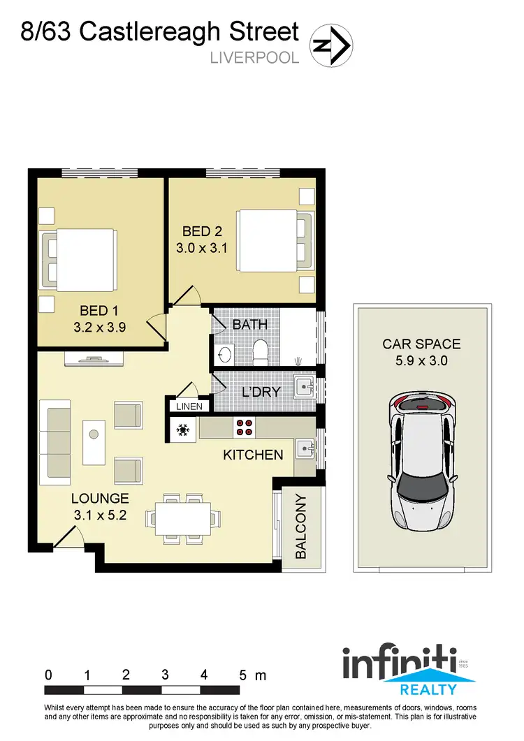 Floorplan of Homely apartment listing, 8/63 Castlereagh Street, Liverpool NSW 2170