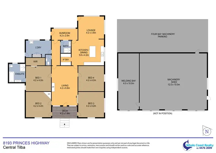 Floorplan of Homely rural property listing, 8193 PRINCES HIGHWAY, Central Tilba NSW 2546