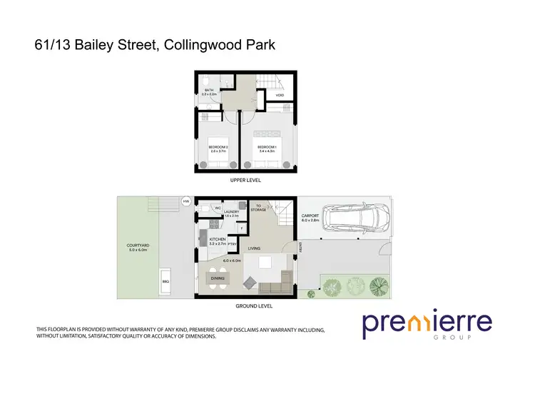 Floorplan of Homely townhouse listing, 61/13 Bailey Street, Collingwood Park QLD 4301