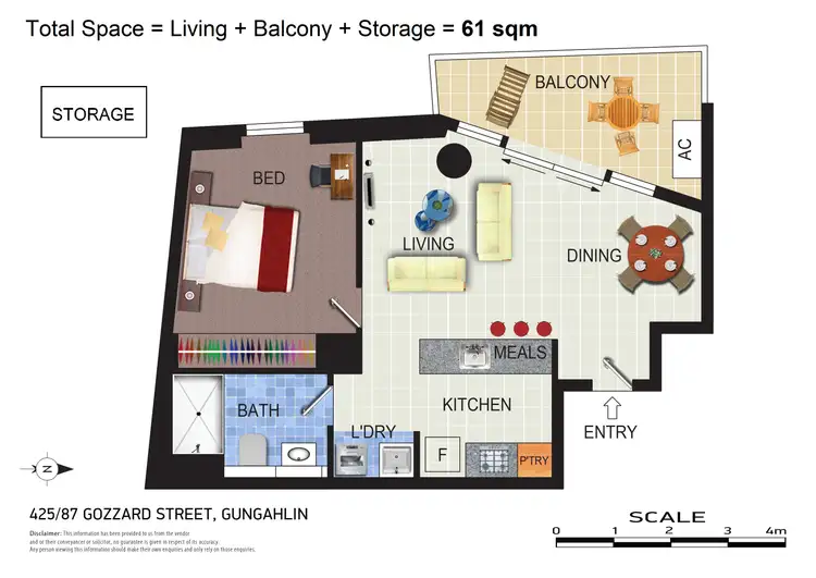 Floorplan of Homely apartment listing, 425/87 Gozzard Street, Gungahlin ACT 2912