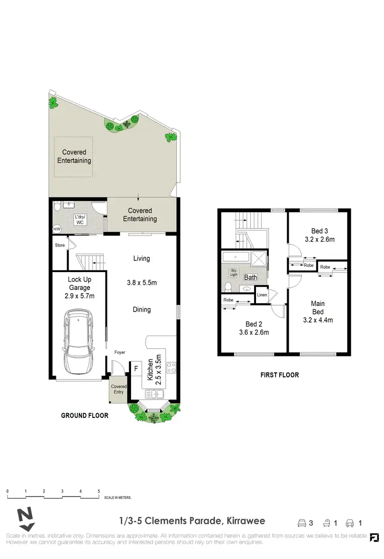 Floorplan of Homely townhouse listing, 1/3 Clements Parade, Kirrawee NSW 2232