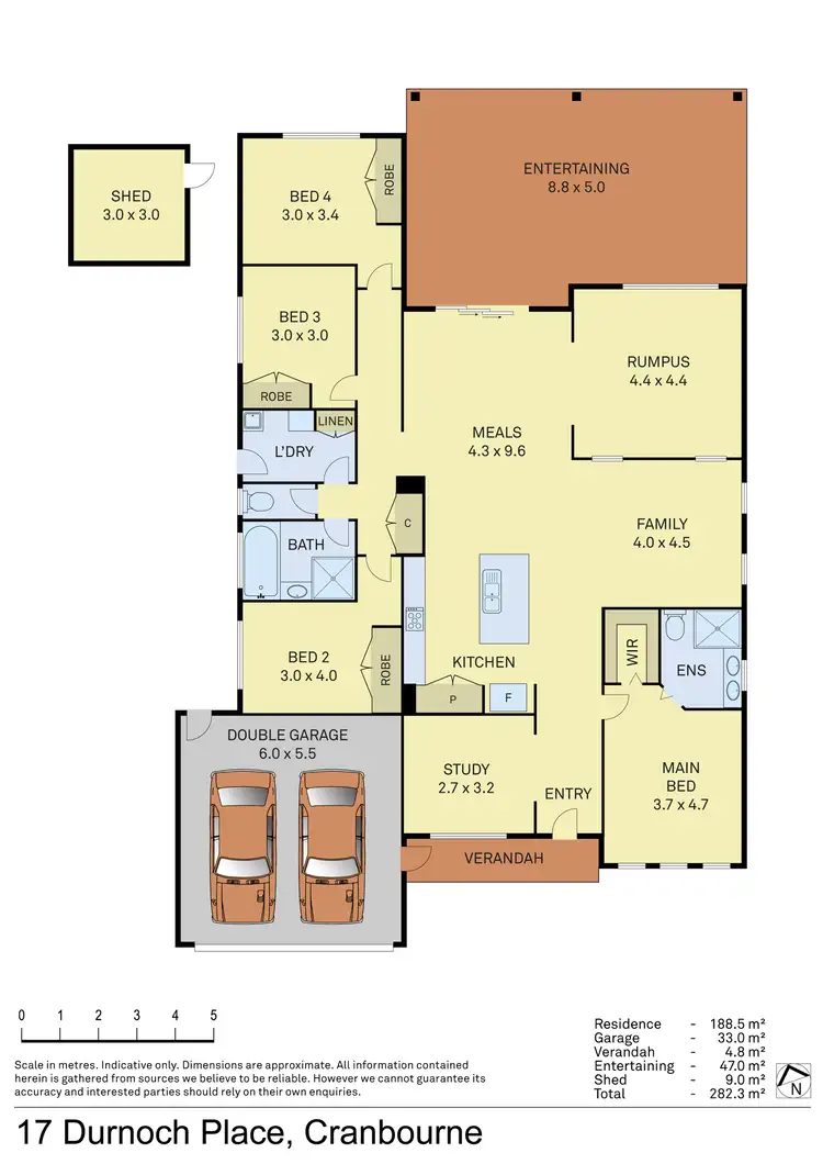 Floorplan of Homely house listing, 17 Durnoch Place, Cranbourne VIC 3977