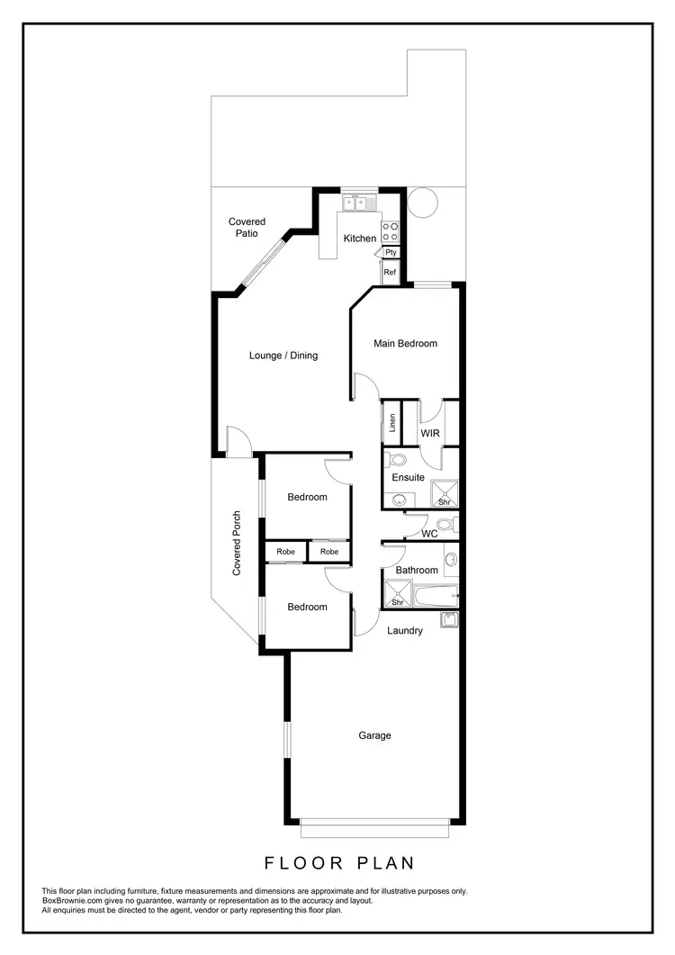 Floorplan of Homely semi-detached listing, 1/14 Pilar Court, Molendinar QLD 4214