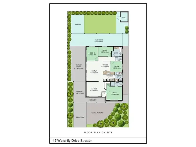 Floorplan of Homely house listing, 45 Waterlily Drive, Stratton WA 6056