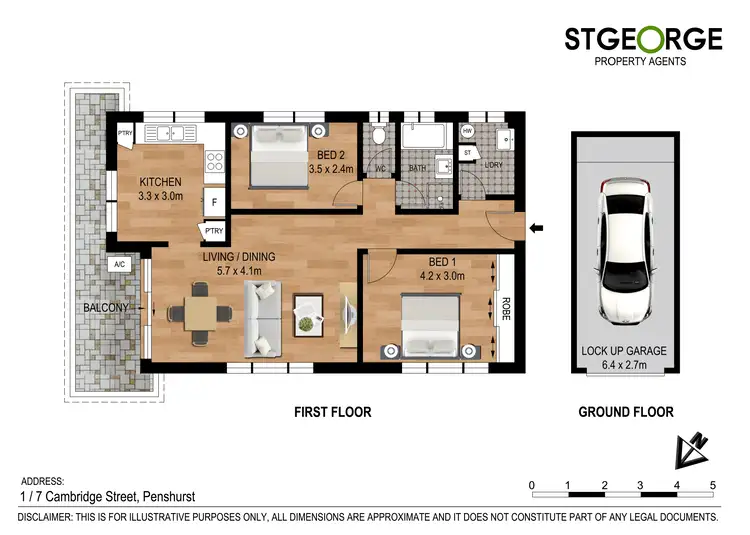 Floorplan of Homely apartment listing, 1/7 Cambridge Street, Penshurst NSW 2222
