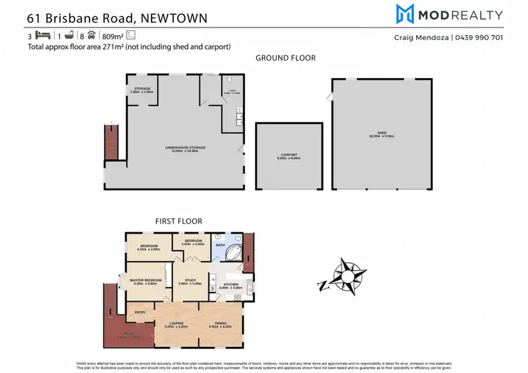 Floorplan of Homely house listing, 61 Brisbane Road, Newtown QLD 4305