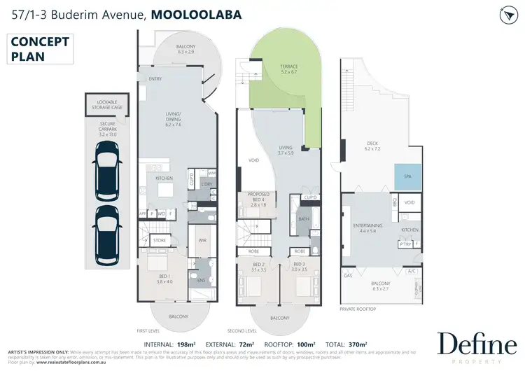 Floorplan of Homely apartment listing, 57/1-3 Buderim Avenue, Mooloolaba QLD 4557