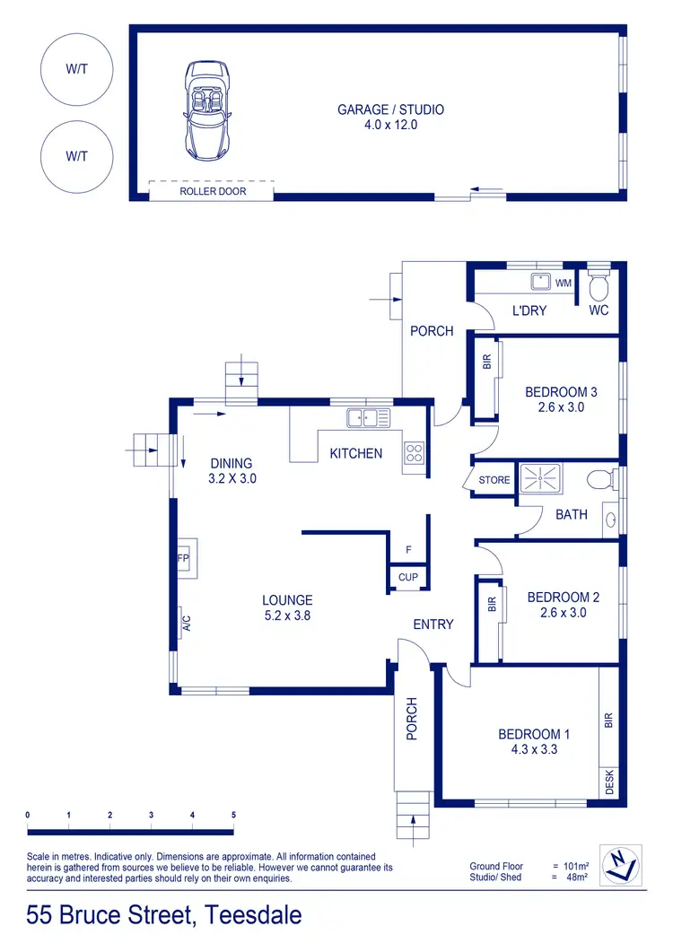 Floorplan of Homely house listing, 55 Bruce Street, Teesdale VIC 3328