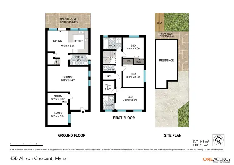 Floorplan of Homely semi-detached listing, 45B Allison Crescent, Menai NSW 2234