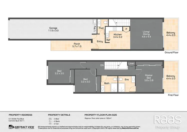 Floorplan of Homely townhouse listing, 51/3028 The Boulevard, Carrara QLD 4211