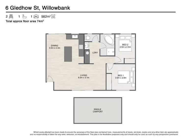 Floorplan of Homely house listing, 6 GLEDHOW STREET, Willowbank QLD 4306