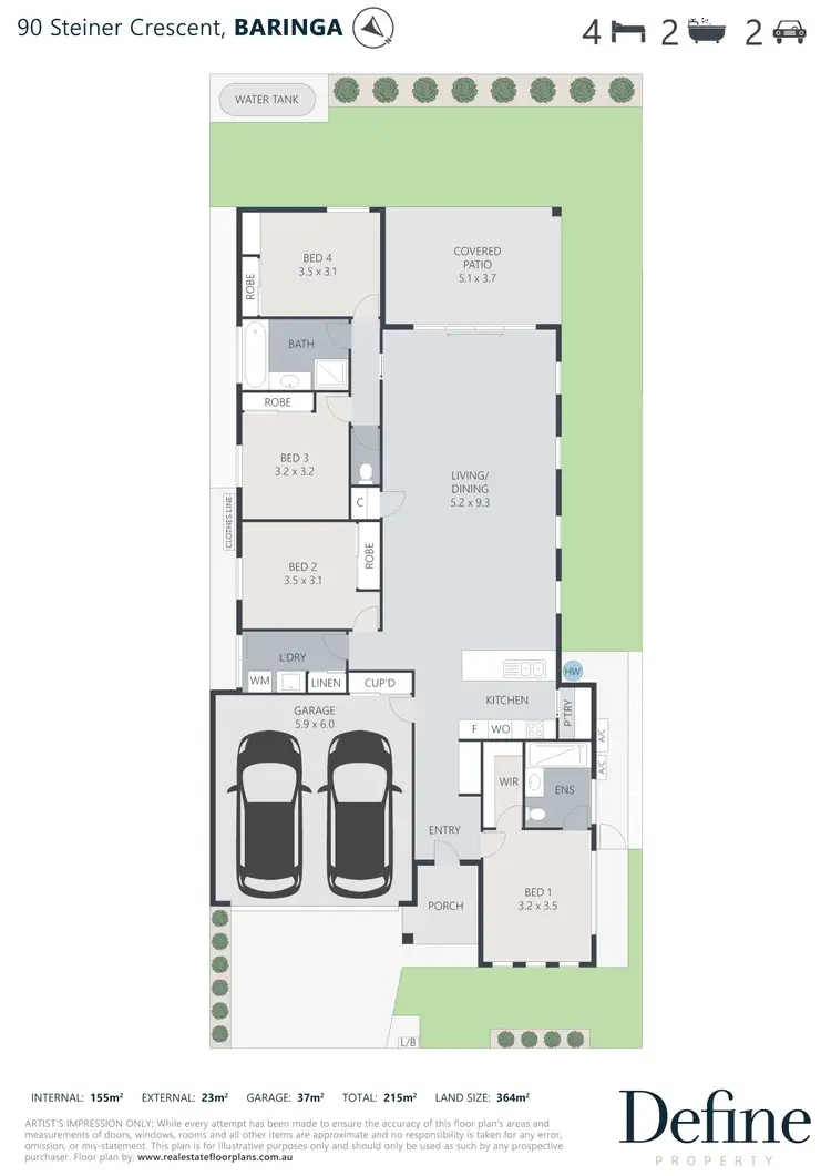 Floorplan of Homely house listing, 90 Steiner Crescent, Caloundra West QLD 4551