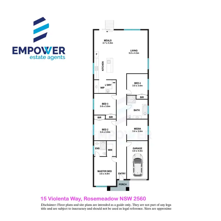 Floorplan of Homely house listing, 15 Violenta Way, Rosemeadow NSW 2560