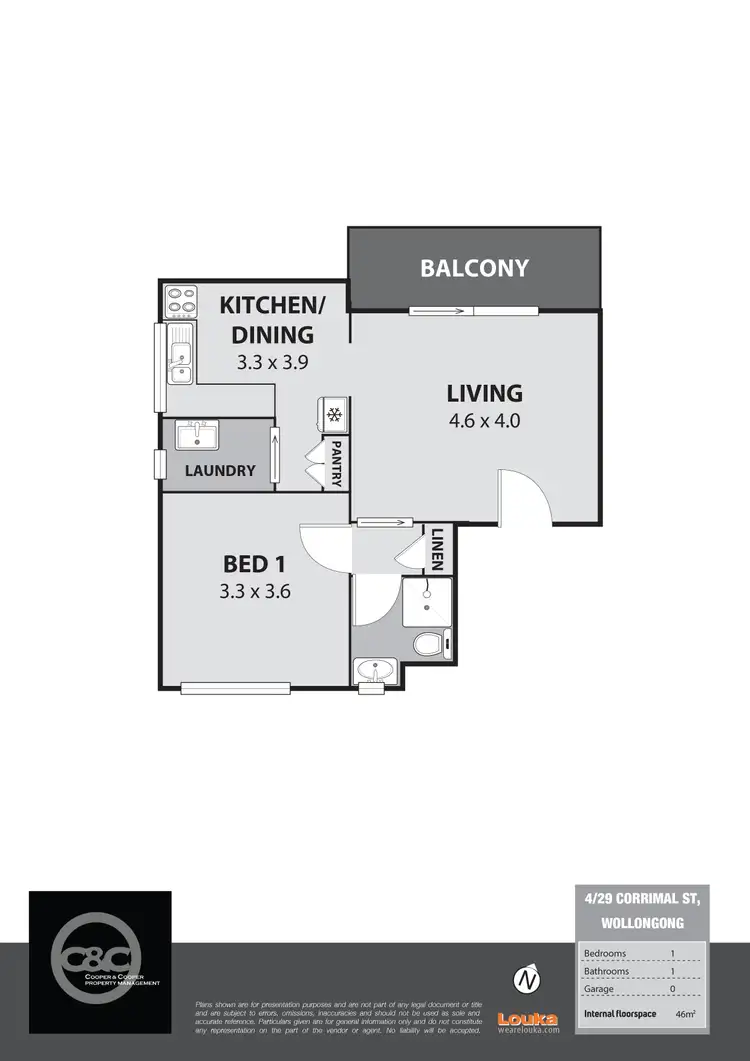 Floorplan of Homely apartment listing, 4/29 Corrimal Street, Wollongong NSW 2500