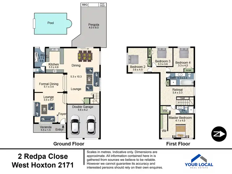 Floorplan of Homely house listing, 2 Redpa Close, West Hoxton NSW 2171