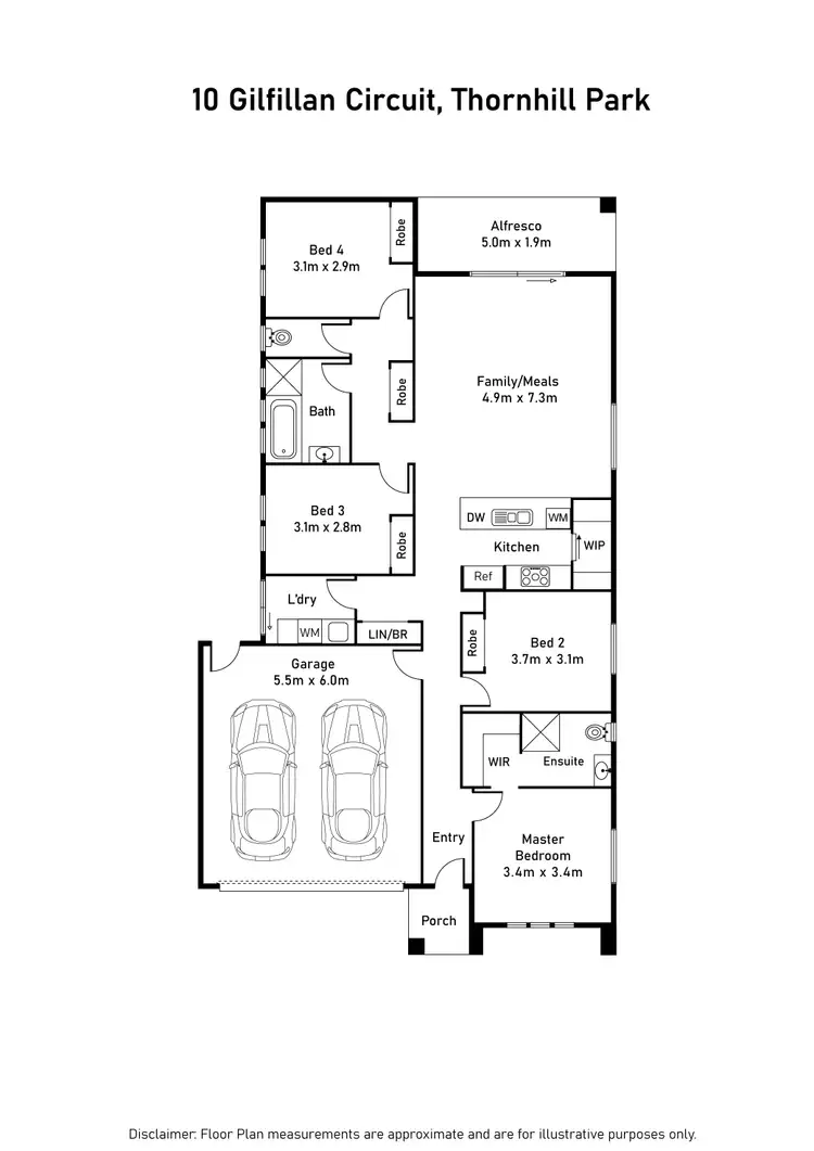 Floorplan of Homely house listing, 10 Gilfillan Circuit, Thornhill Park VIC 3335