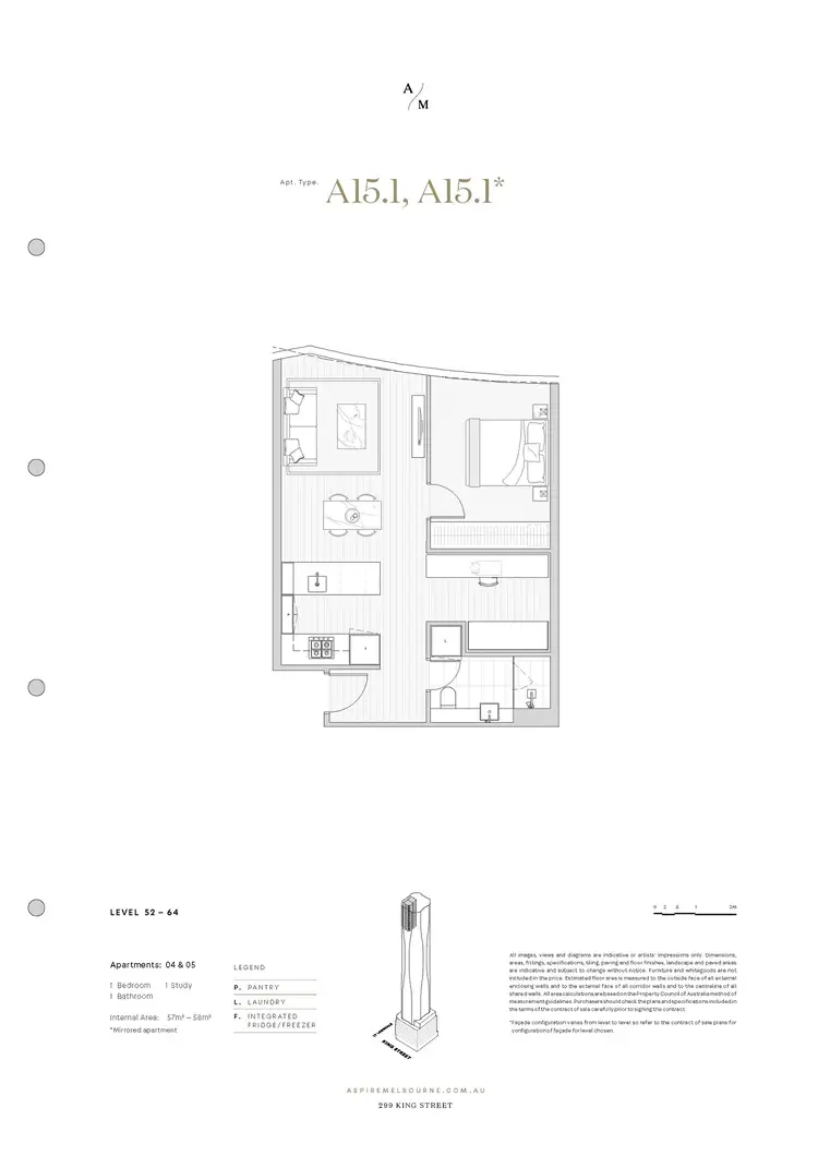 Floorplan of Homely apartment listing, 5204/299 King St, Melbourne VIC 3000