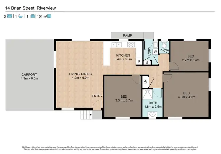 Floorplan of Homely house listing, 14 Brian Street, Riverview QLD 4303