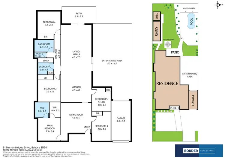 Floorplan of Homely house listing, 51 Murrumbidgee Drive, Echuca VIC 3564