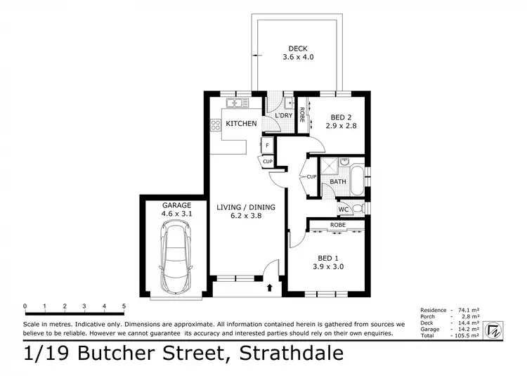 Floorplan of Homely house listing, 1/19 Butcher Street, Strathdale VIC 3550