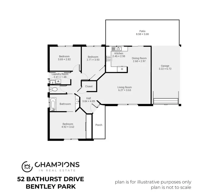 Floorplan of Homely house listing, 52 Bathurst Drive, Bentley Park QLD 4869