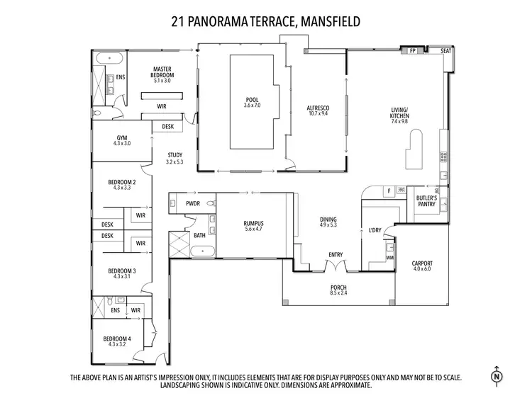Floorplan of Homely house listing, 21 Panorama Terrace, Mansfield VIC 3722
