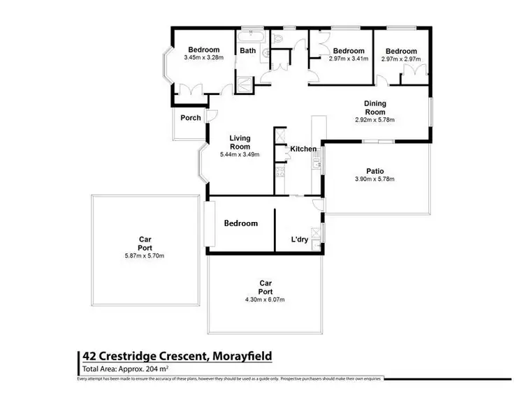 Floorplan of Homely house listing, 42 Crestridge Crescent, Morayfield QLD 4506