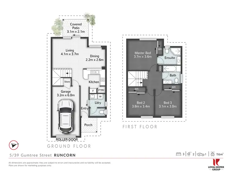 Floorplan of Homely townhouse listing, 5/39 GUMTREE STREET, Runcorn QLD 4113