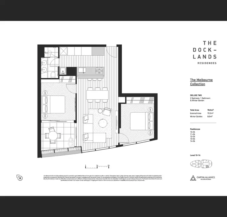 Floorplan of Homely apartment listing, 1406/25 Waterfront Way, Docklands VIC 3008