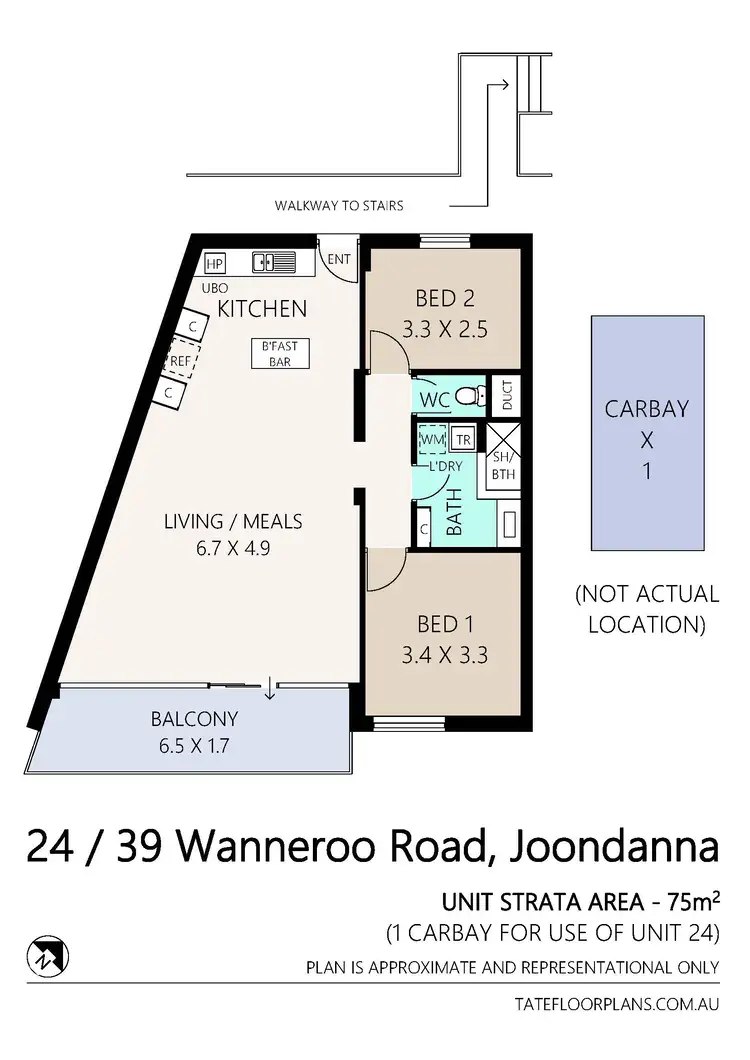 Floorplan of Homely apartment listing, 24/39 Wanneroo Road, Joondanna WA 6060