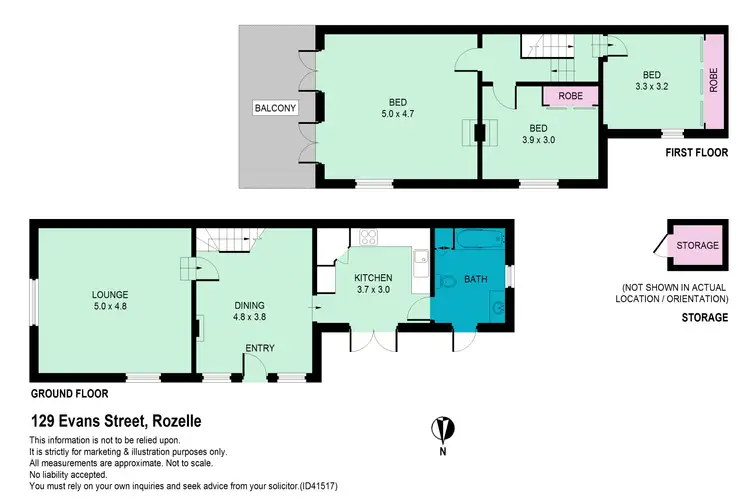 Floorplan of Homely house listing, 129 Evans Street, Rozelle NSW 2039