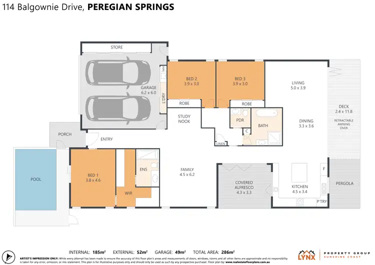 Floorplan of Homely house listing, 114 Balgownie Drive, Peregian Springs QLD 4573