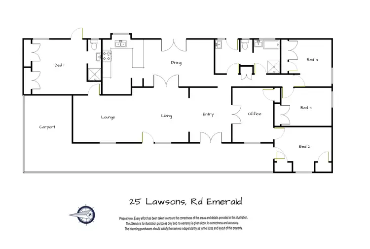Floorplan of Homely house listing, 25 Lawsons Road, Emerald VIC 3782