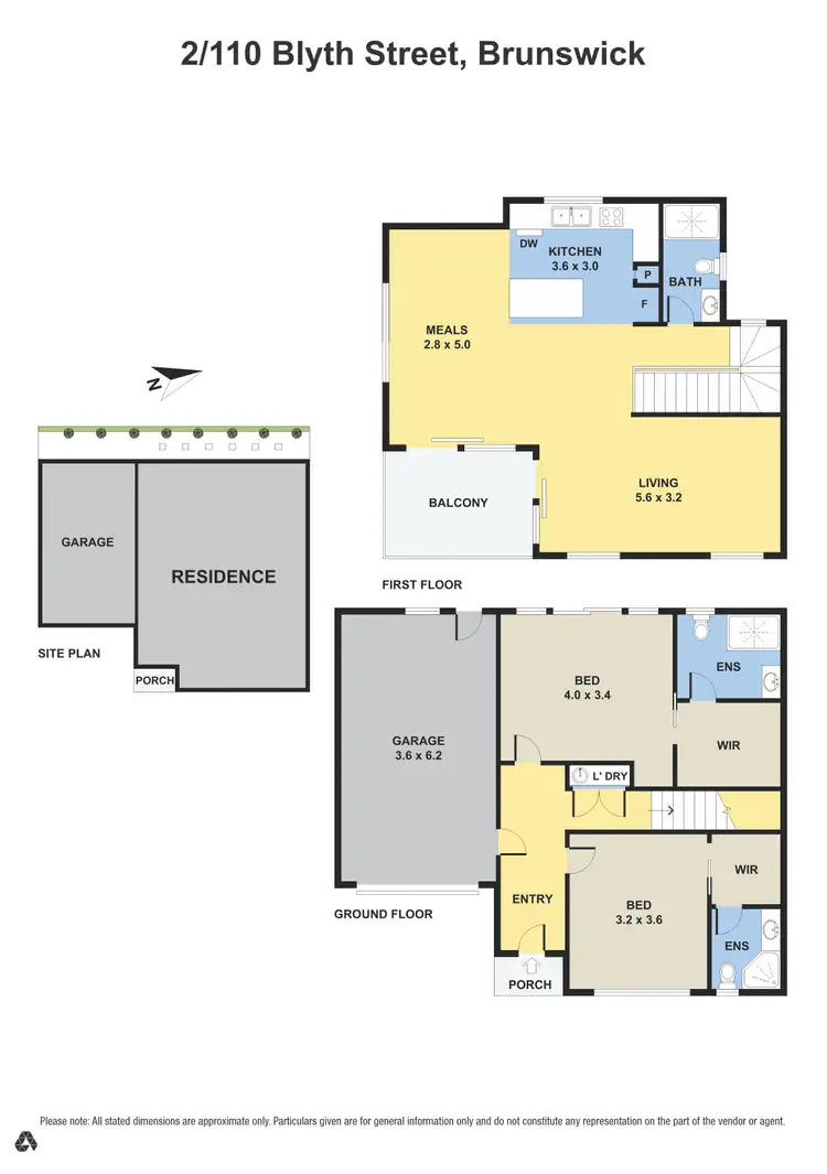 Floorplan of Homely townhouse listing, 2/110 Blyth Street, Brunswick VIC 3056
