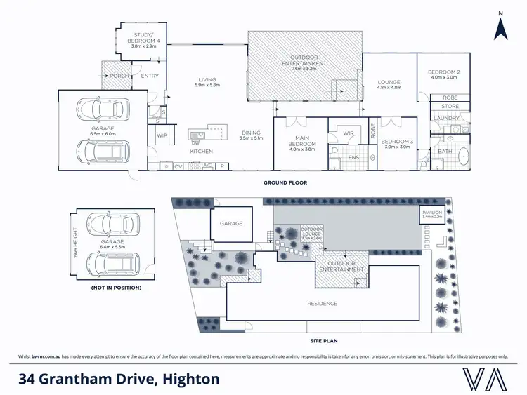 Floorplan of Homely house listing, 34 Grantham Drive, Highton VIC 3216