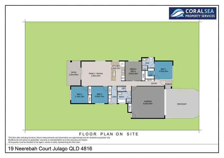 Floorplan of Homely house listing, 19 Neerebah Court, Julago QLD 4816