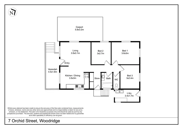 Floorplan of Homely house listing, 7 Orchid Street, Woodridge QLD 4114