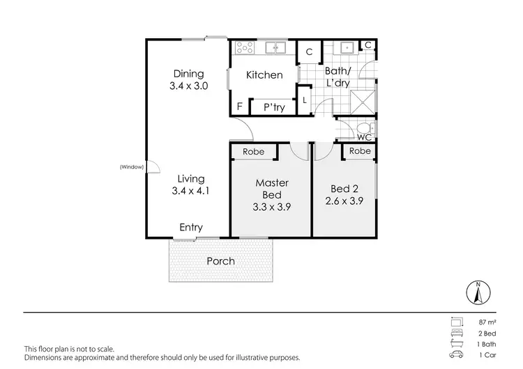 Floorplan of Homely unit listing, 108B Kintail Road, Applecross WA 6153
