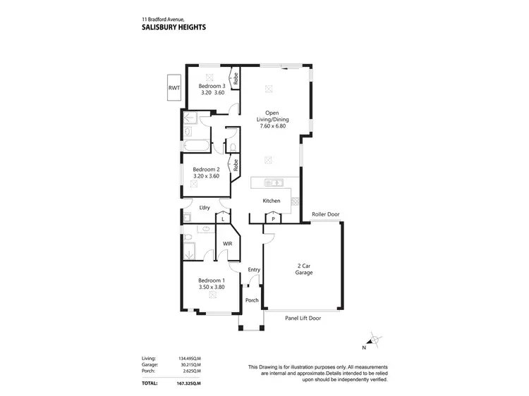 Floorplan of Homely house listing, 11 Bradford Avenue, Salisbury Heights SA 5109