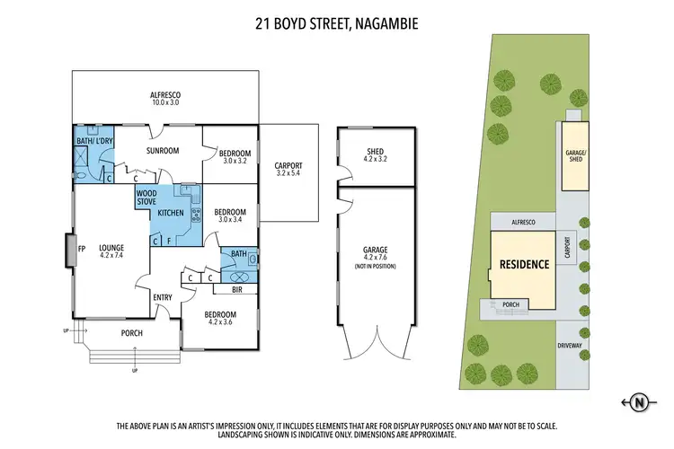 Floorplan of Homely house listing, 21 BOYD STREET, Nagambie VIC 3608