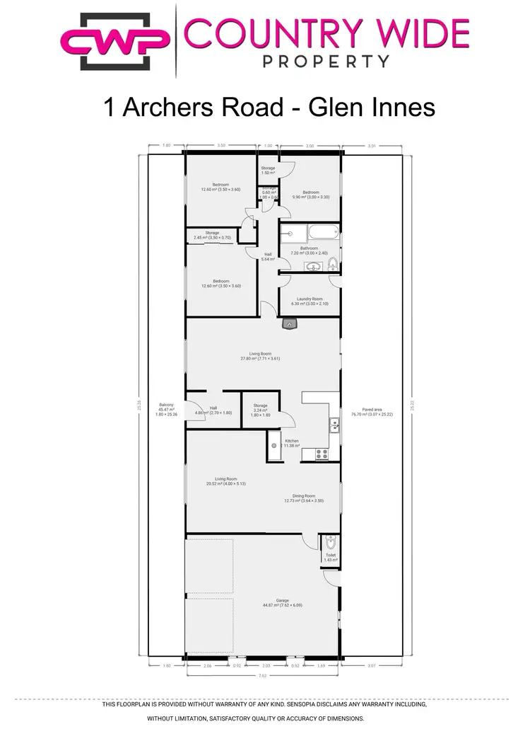 Floorplan of Homely rural property listing, 1 Archers Road, Glen Innes NSW 2370