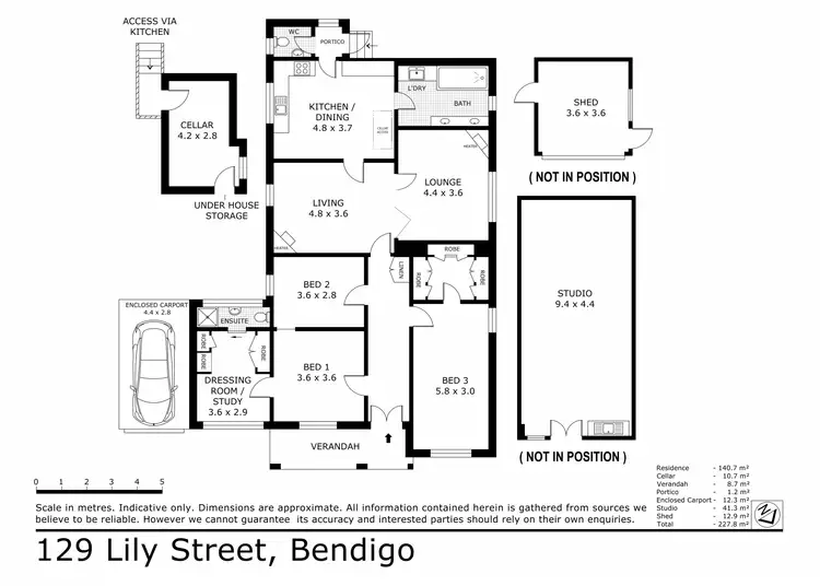 Floorplan of Homely house listing, 129 Lily Street, Bendigo VIC 3550