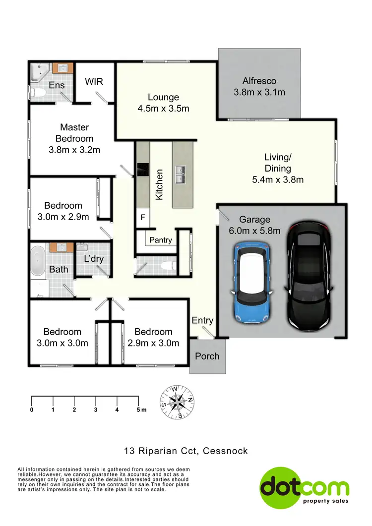 Floorplan of Homely house listing, 13 Riparian Circuit, Cessnock NSW 2325