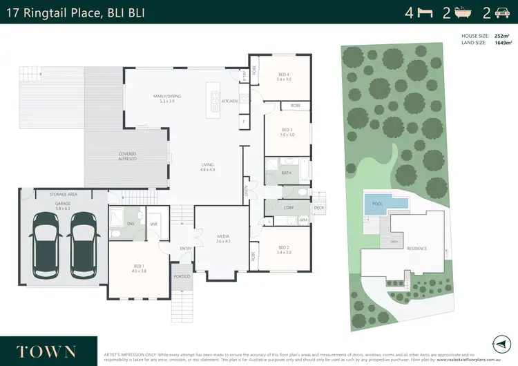 Floorplan of Homely house listing, 17 Ringtail Place, Bli Bli QLD 4560