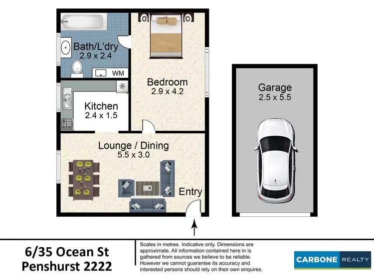Floorplan of Homely unit listing, 6/35 Ocean Street, Penshurst NSW 2222