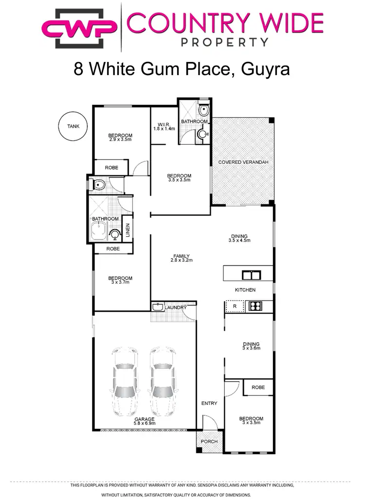 Floorplan of Homely house listing, 8 White Gum Place, Guyra NSW 2365