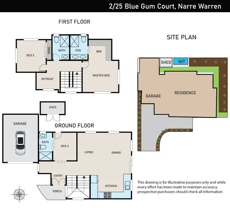 Floorplan of Homely townhouse listing, 2/25 Blue Gum Court, Narre Warren VIC 3805