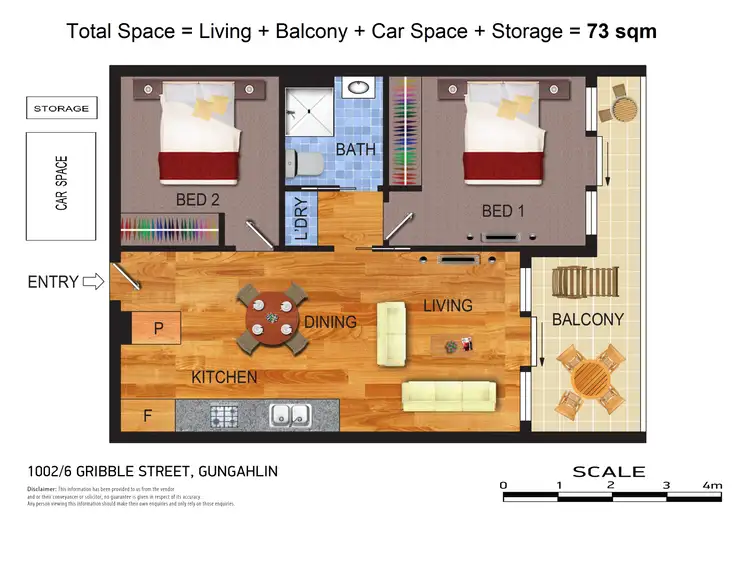 Floorplan of Homely apartment listing, 1002/6 Gribble Street, Gungahlin ACT 2912