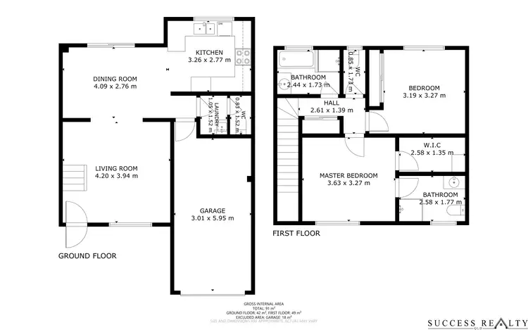 Floorplan of Homely townhouse listing, 7/58 Gordon Avenue, Newtown QLD 4350