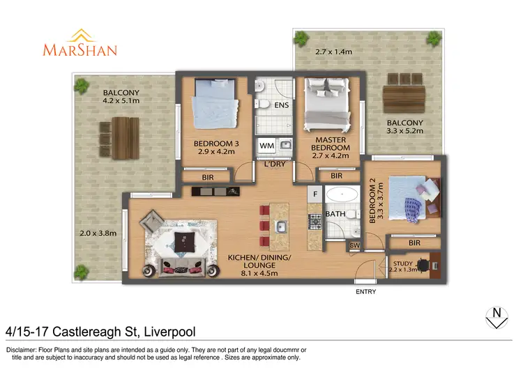 Floorplan of Homely apartment listing, 4/15-17 Castlereagh Street, Liverpool NSW 2170
